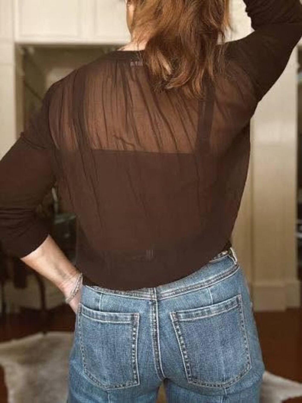 NWOT CAbi Ladylike Cardigan - S - Chocolate Brown - Picture 3 of 7